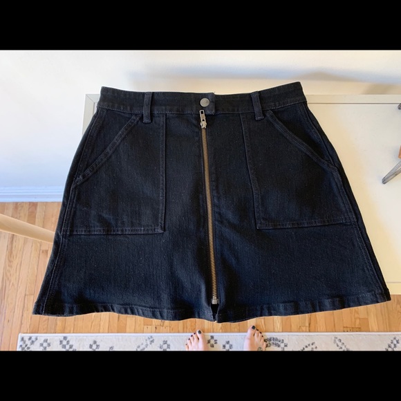 denim utility skirt